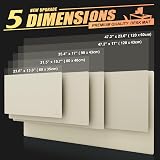 K knodel Small Office Leather Desk Mat 60x35cm Ivory Cream view 4