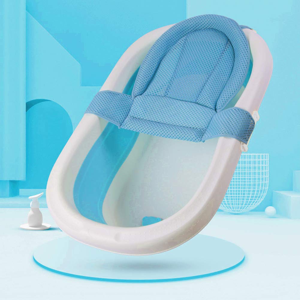 Infant Baby Bath Pad Non Slip Bath Seat Net for Babies Infant Supportive Bathtub Pillow Baby Newborn Bath Support Sling Soft Breathable Bath Cushion 3D Mesh Bath Support Seat Adjustable for 0-36months