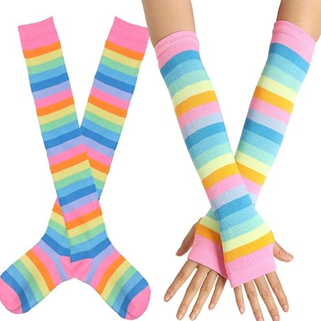 ZTcenter Damen Kniestrümpfe Socken mit Fingerlose ...