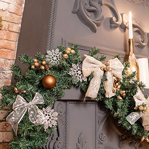 9 Feet Christmas Garland Artificial Pine for Wedding Party Doorway Wall Stairs Decorations and DIY Wreath