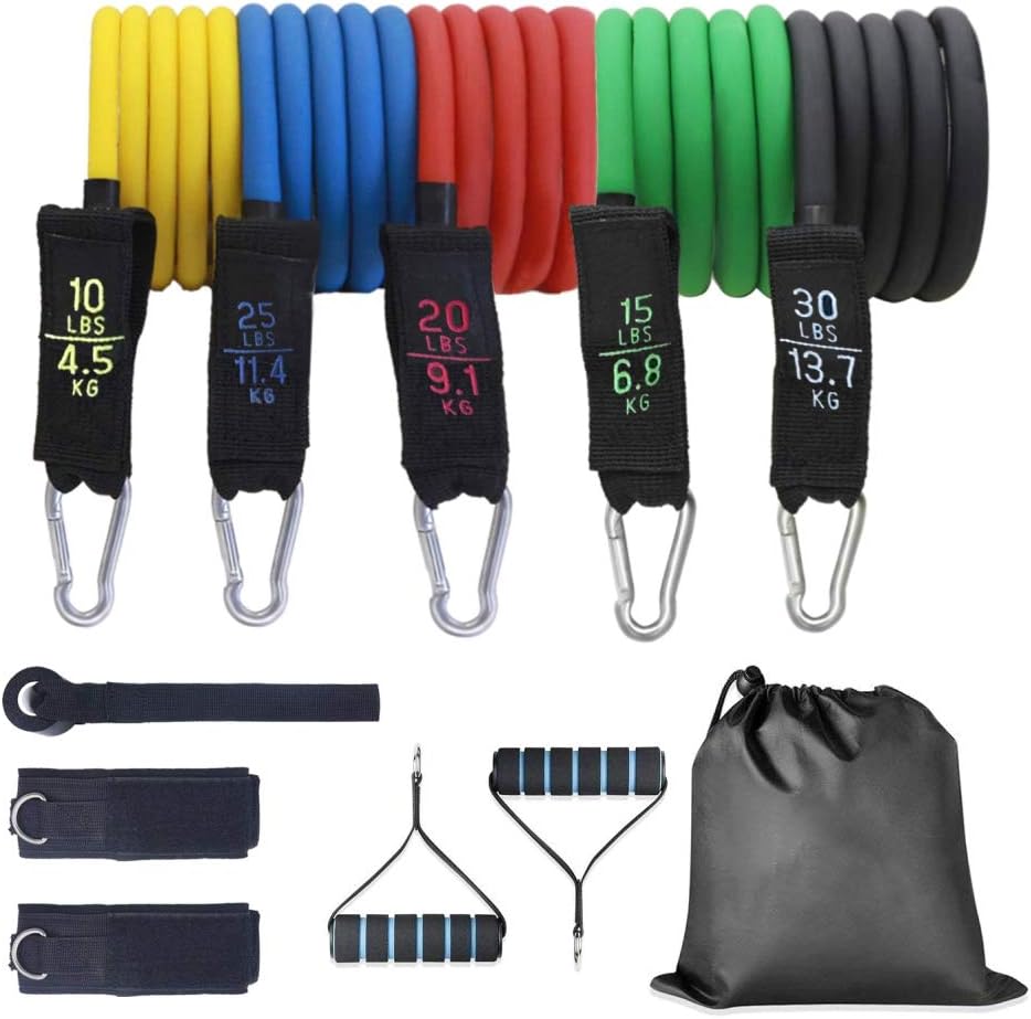 Savlot Resistance Bands Set Yoga Fitness Pull Rope Fitness Exercise Bands Latex Tubes Pedal Excerciser Body Training Bands