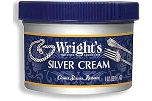 Wright's Silver Polishing Cream, 3-in-1, All-Purpose, Remove Tarnish, Clean, Shine and Protect All Silver, Pewter, Stainless Steel, Porcelain, Auto Chrome, 8 Oz