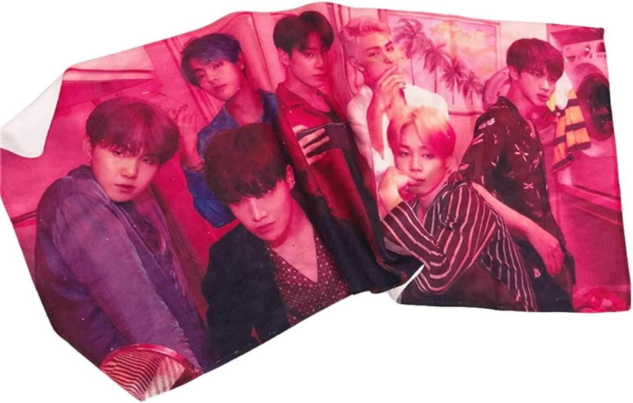 Pinenuts Effective Kpop BTS Bangtan Boys Map of The Soul Persona Towel Tapestry Wall Deco Household Products for Family and Friend (BTS)