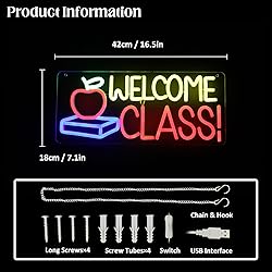 Welcome Class Neon Sign Student Classroom Neon