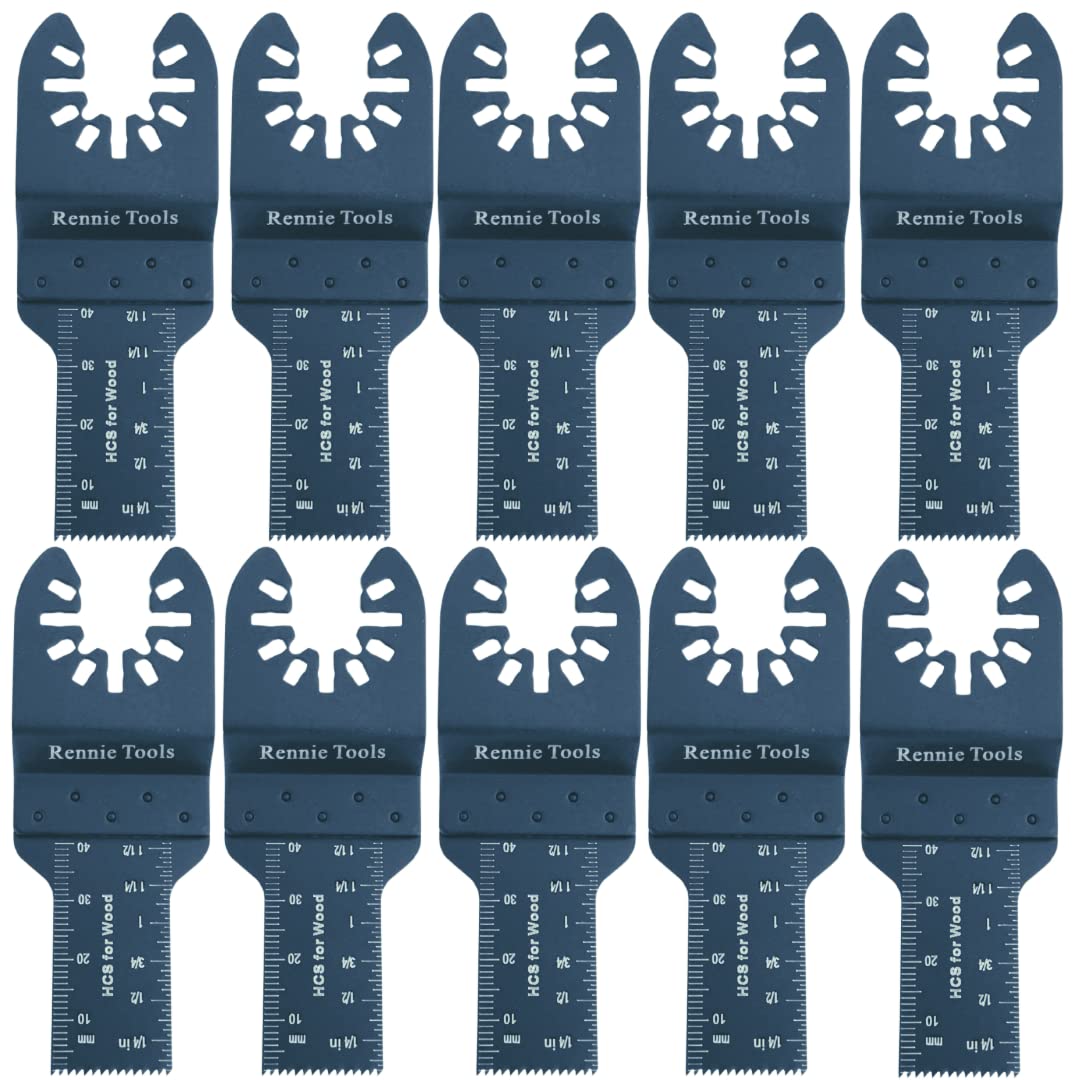 Pack of 10 x 20mm Wide Oscillating Multi Tool Blades/Wood Cutter Saw Blades Set Compatible with Dremel Fein Multimaster Makita Stanley Worx Dewalt Multi Tool Etc Oscillating Multitool Blade