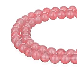 RUBYCA 1 Strand 4MM Jade Imitation Round Painted