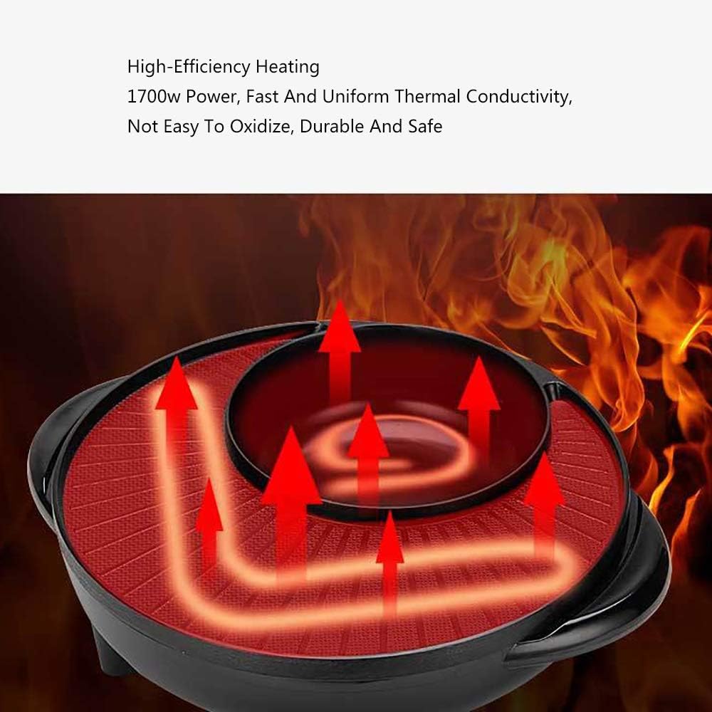 review Nologo W-XS Electric Grill,1700W Power,Fast and Uniform Thermal Conductivity,Not Easy to Oxidize, Durable and Safe,Suitable for Home Kitchen and Outdoor Barbecue,Convenient