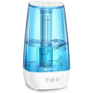 Dreamegg Cool Mist Humidifer - Top Fill Humidifier for Baby Bedroom, Easy Use Whisper-Quiet Operation, Night Light, Whole Night Moisture Humidifier for Home Office Nursery