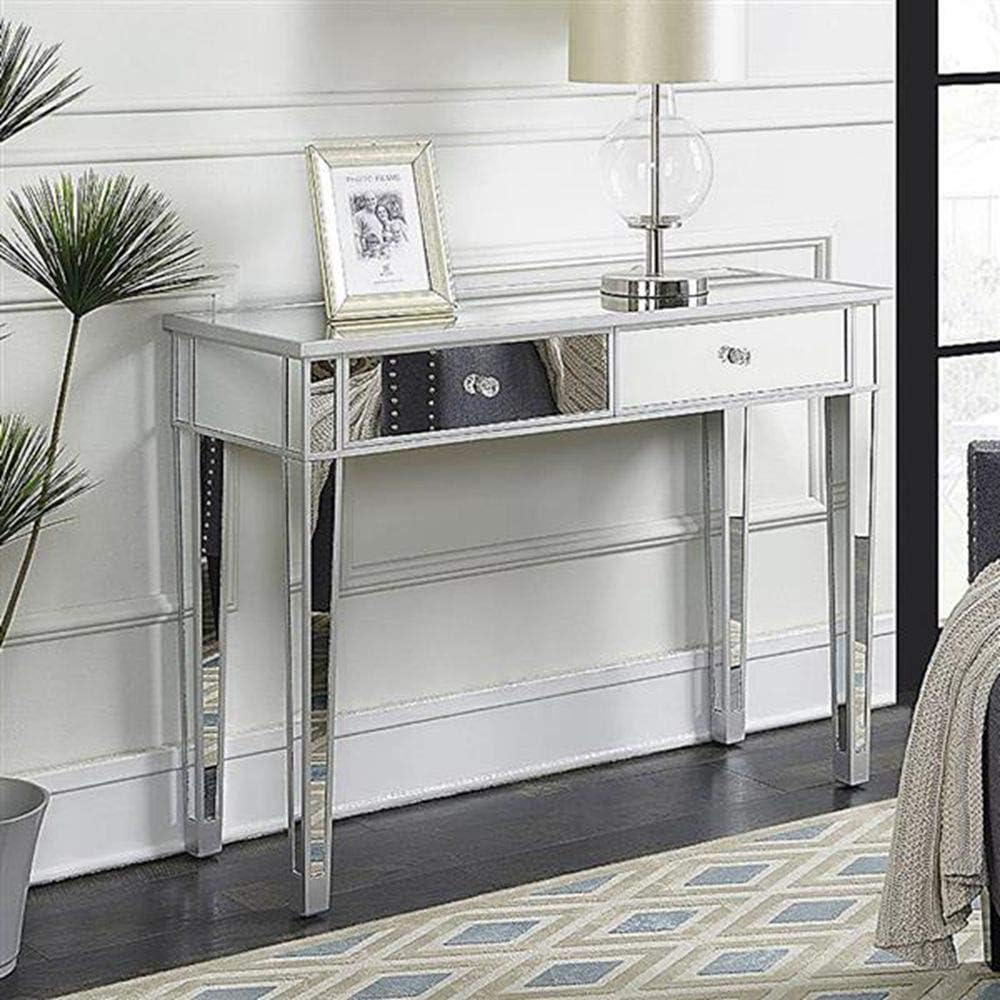 Amazon Com Goujxcy Mirrored Makeup Table Desk Home Office Smooth
