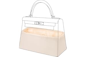 DGAZ Bag Organizer Insert For Kelly pochette/mini II /20/25/28/32/35/40/42/45 Bags, Silk Purse Organizer, Simplicity Handbag & Tote Organizer(Craie,KL25 Sellier)