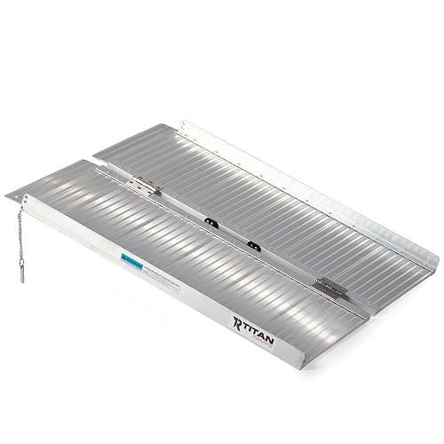 Titan Ramp Handle Titan Ramps Single-Fold Wheelchair Ramp, 3 Foot Folding Aluminum ...