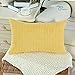 CaliTime Throw Pillow Covers Pack of 2 Comfy Corduroy Corn Striped Waffle Decorative Cushion Cases for Couch Sofa Bed Farmhouse 12 X 20 Inches Gold Yellow