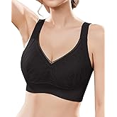 WOWENY Wirefree Bras for Women Full Coverage No Underwire Everyday Bras Comfortable Wireless V Padded Bralettes
