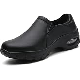 MXIKOCI Women's Nursing Shoes Slip On Lightweight Slip Resistant Comfort Non Slip Waterproof Food Service Work Shoes Black US 6.5