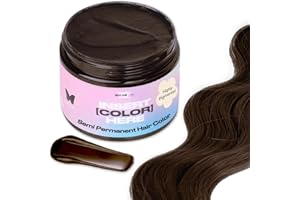 INH Semi Permanent Hair Color | Color Depositing Conditioner | Dark Brown Hair Dye | No Bleach & No Peroxide Temporary Brown Obsidian Tint | Vegan, Ammonia Free, & Sulfate Free | Ready to Use, 6oz