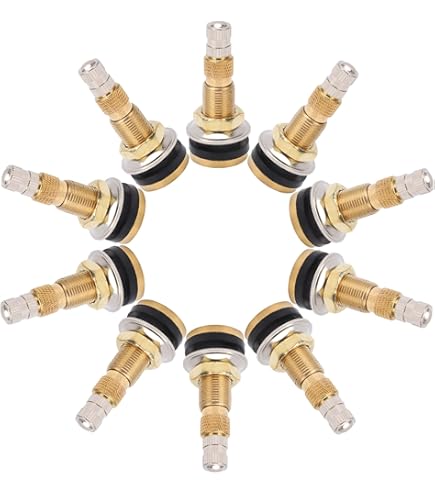 thumbnail image 2 of 10 Piece TR501 Brass Valve Stems - Commercial Vehicle Tire Valves For 0.748 Hole Diameter 2 of 9