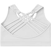 Kurve Girl’s Seamless Strappy Back Stretchy Crop Undershirt Bra, Made in USA