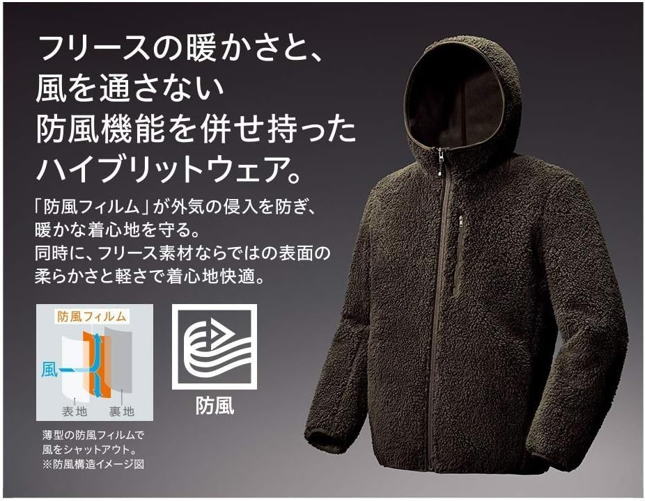 Amazon Co Jp ｍサイズユニクロmen 防風ボアフリースパーカ 長袖 ナチュラル ホビー 通販
