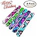 Mermaid Slap Bracelet 5 Pack for Birthday Party Favors Christmas Gifts, Two-color Decorative Reversible Charm Magic Sequins Flip Wristband Bracelet for Kids,Girls,Boys,Women