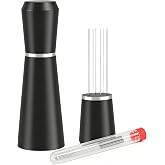 Jeymei WDT Espresso Distribution Tool, Black Espresso Whisk with 8 Needles | Espresso Stirrer Tool,Espresso Comb,for Barista Espresso Accessories,Coffee WDT Tool Extra 8*0.35mm Stainless Steel Needles