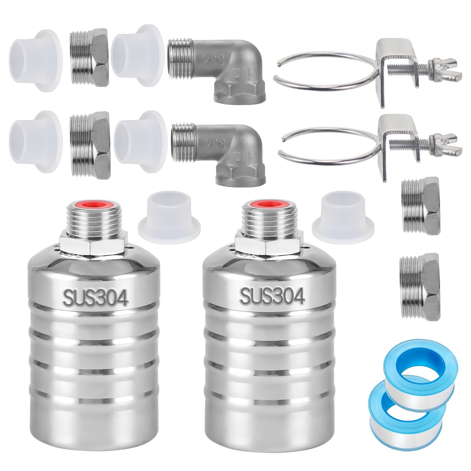 MEUPMEOP 2-Pack Float Valve, 1/2" to 3/4'' 1" 304