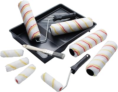 Fit For The Job 12 Piece Emulsion Paint Roller Set 4x 9" + 4x Mini Rollers