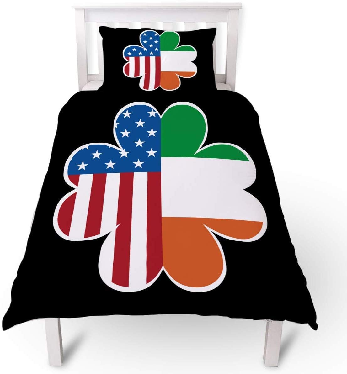 Juego de ropa de cama temática de Irlanda y la bandera americana 3
