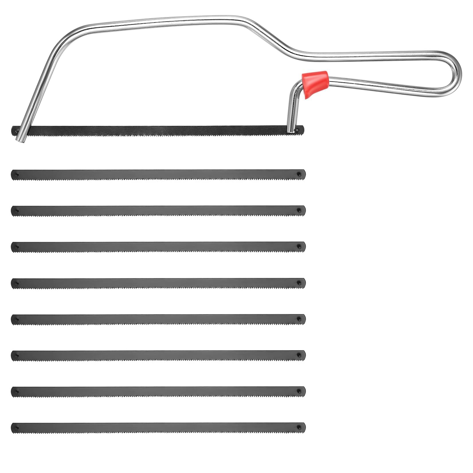 Xujinsongg Professional Small Hacksaw with 8 Saw Blades - 6"(150mm) Mini Handsaw Set for Cutting Plastic, Metal and Wood