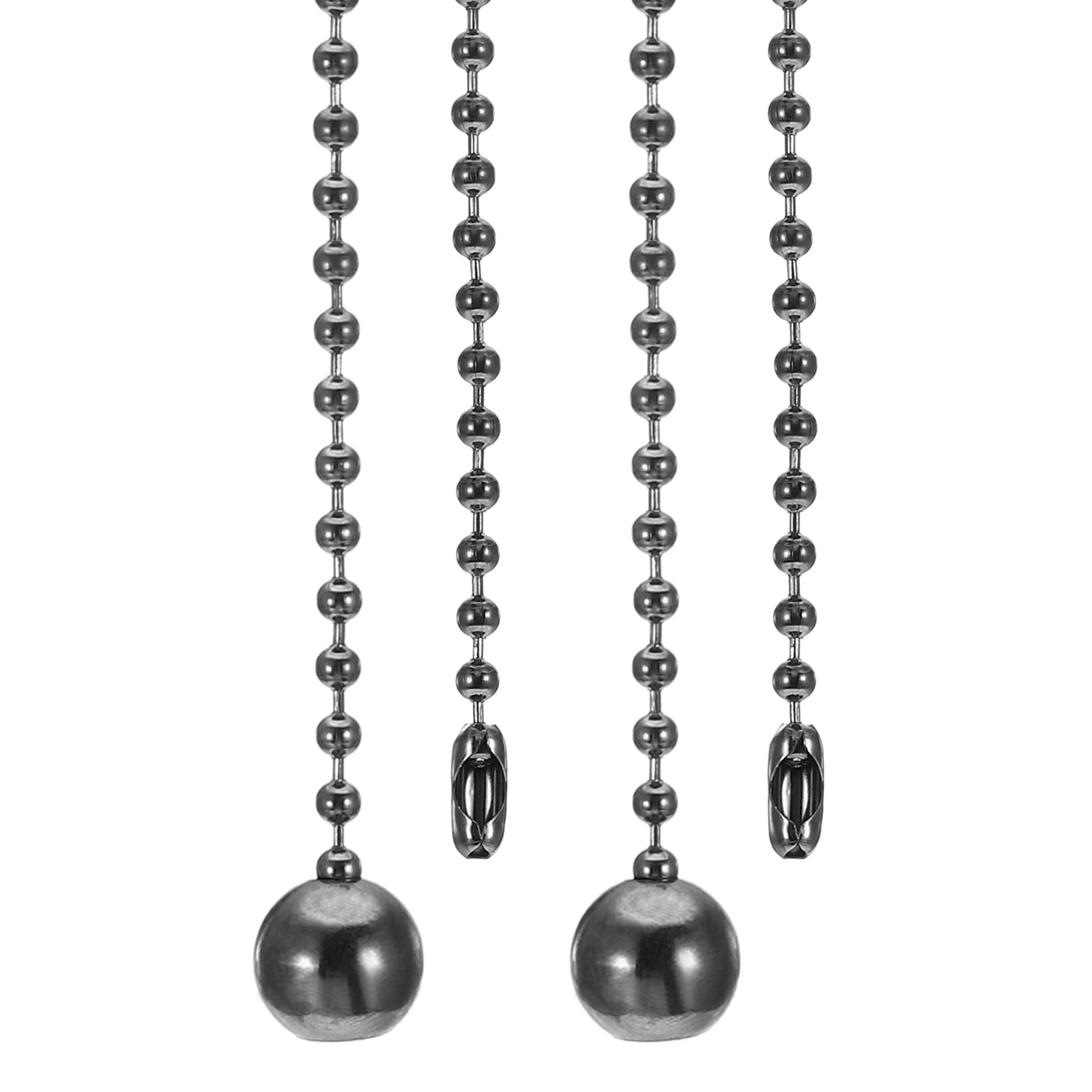Photo 1 of PATIKIL 1M 3.3ft Ceiling Fan Pull Chain, 2 Pcs Beaded Pulls Cord Extender Ball Pendant for Fan Light Chandelier Table Lamp Pulling Switch, Black