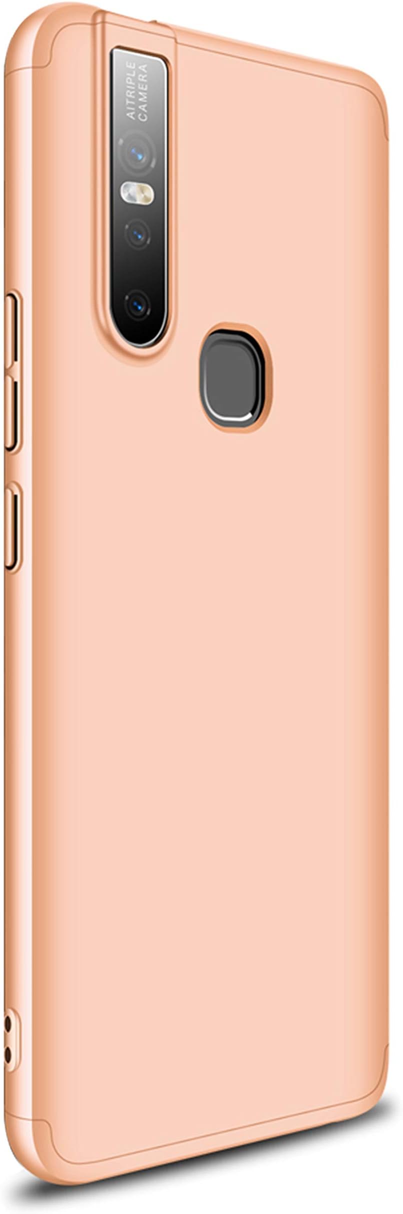 Tianqin Vivo S1 / Vivo V15 Case, 360 Full Body Coverage Degree Protection 3 in 1 Combination Anti-Scratch PC Ultra-Thin Shockproof Matte Bumper Case for Vivo S1 / Vivo V15 - Black - Gold