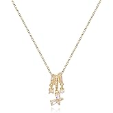 WASAIE Delicate Butterfly Rhinestone Pendant Choker Necklace for Women,Gold Plated Stainless Steel Cubic Zirconia Small CZ Simple Trendy Charm Chain Minimalist Jewelry Necklace For Wedding Party