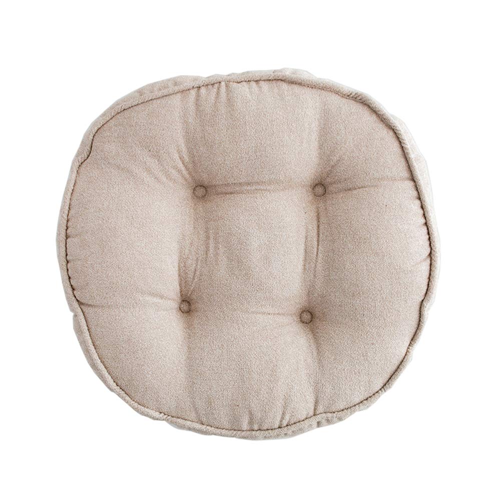 Photo 1 of vctops Soft Chair Pads 18 inch Diameter Super Comfy Thicken Solid Color Round Seat Cushion for Kitchen Dining Room Office Chairs (Beige,18" x 18")
