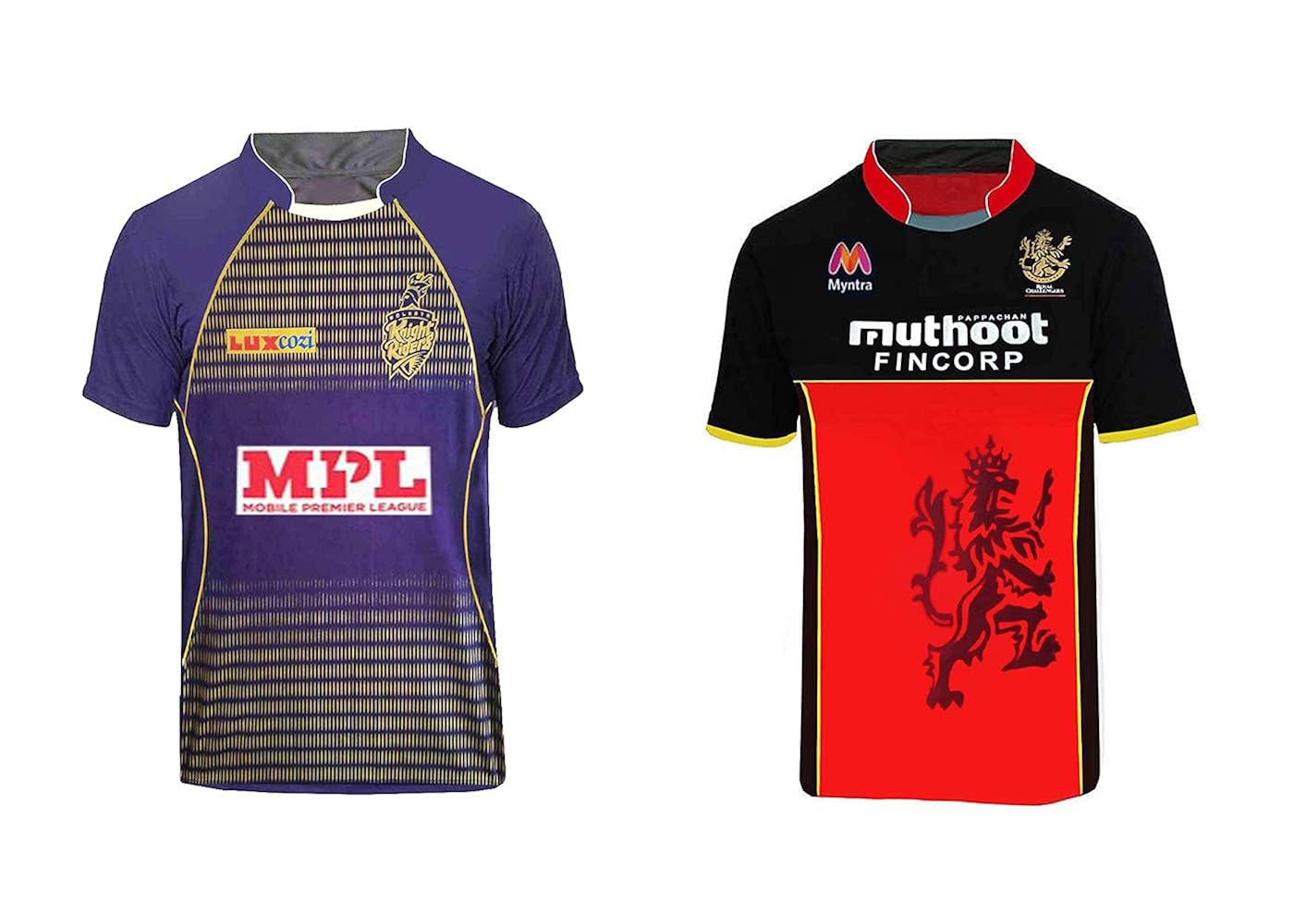 kkr Jersey 2021 ipl and ipl Jersey 2021 rcb (14-15 Years, KKR New & RCB New): Amazon.in 