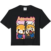 Aggretsuko Split Personality Hoodie Comfort Colors Crop Top