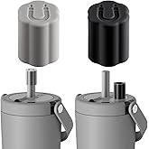 Magnetic Straw Caps Compatible with BrüMate All Era and Resa Tumblers 2 Pack, Silicone Straw Toppers Compatible with Brumate Accessories Covers Protectors (Black+Gray)