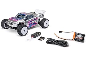 Losi Micro-T RC Car 1/28 2WD Silver RTR (Battery and Charger Included), LOS-1392T2