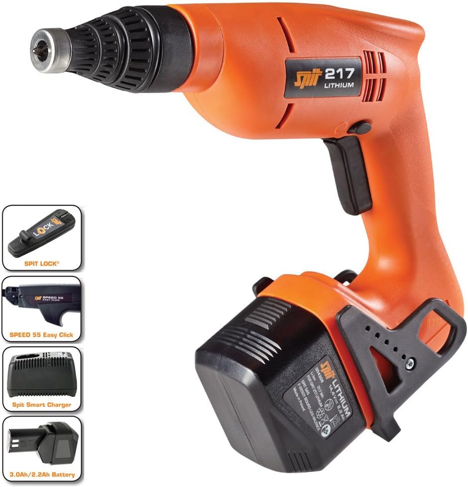 Spit Pack Visseuse Plaquiste 14 4v 3ah 217 Lithium Adaptateur Speed 55 Easy Click Et Crochet Lock Livree En Coffret Amazon Fr Bricolage
