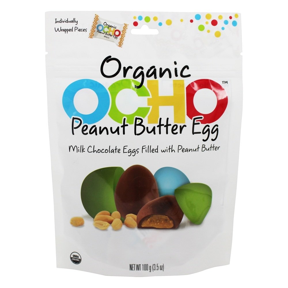 OCHO Candy Organic Caramel Eggs Milk Chocolate 3.88 oz