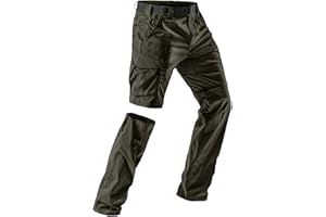 Men's Convertible Cargo Pants 2-in-1 Hiking Pant Detachable Leg Outdoor Work Trousers Multipule Pocket for Summer