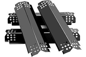 ROCFAN Grill Heat Plates Replacement Parts for Nexgrill 720-0830H, Porcelain Steel Heat Tents, Burner Cover, Flame Tamer, Heat Shield for Home Depot Nexgrill 4 Burner 720-0830H, 14.6 Inch