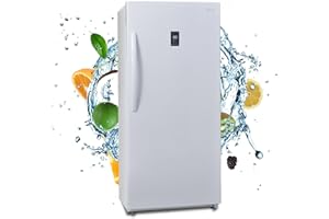 Smad Stand Up Freezer 13.8 Cu.Ft, Frost Free Upright Freezer with LED Control Panel and Door Ajar Alarm, Convertible Freezer Refrigerator for Garage, Kitchen, Home, Office, White