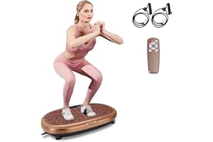 EILISON FitMax 3D XL Vibration Plate Exercise Machine - Whole Body Workout Vibration Platform w/Loop Bands - Lymphatic Drainage Machine for Weight Loss, Shaping, Wellness, Recovery