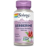 SOLARAY Berberine 500mg - Berberine Supplement for a Healthy, Active Lifestyle - with Berberine HCl from Indian Barberry - Vegan, Non-GMO, 60-Day Guarantee - 60 Servings, 60 VegCaps (60 CT)