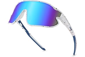 WANWAN Youth Sunglasses, Kids Baseball Sun Glasses for Boys Girls Age 8-12, UV400 Sports Cycling Softball