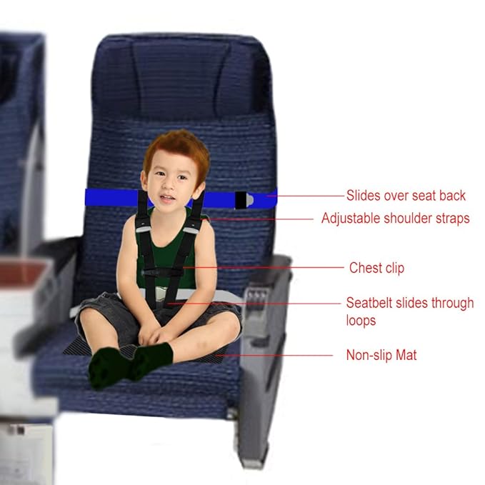 Children Care Harness Safety Airplane Restraint System with NonSlip