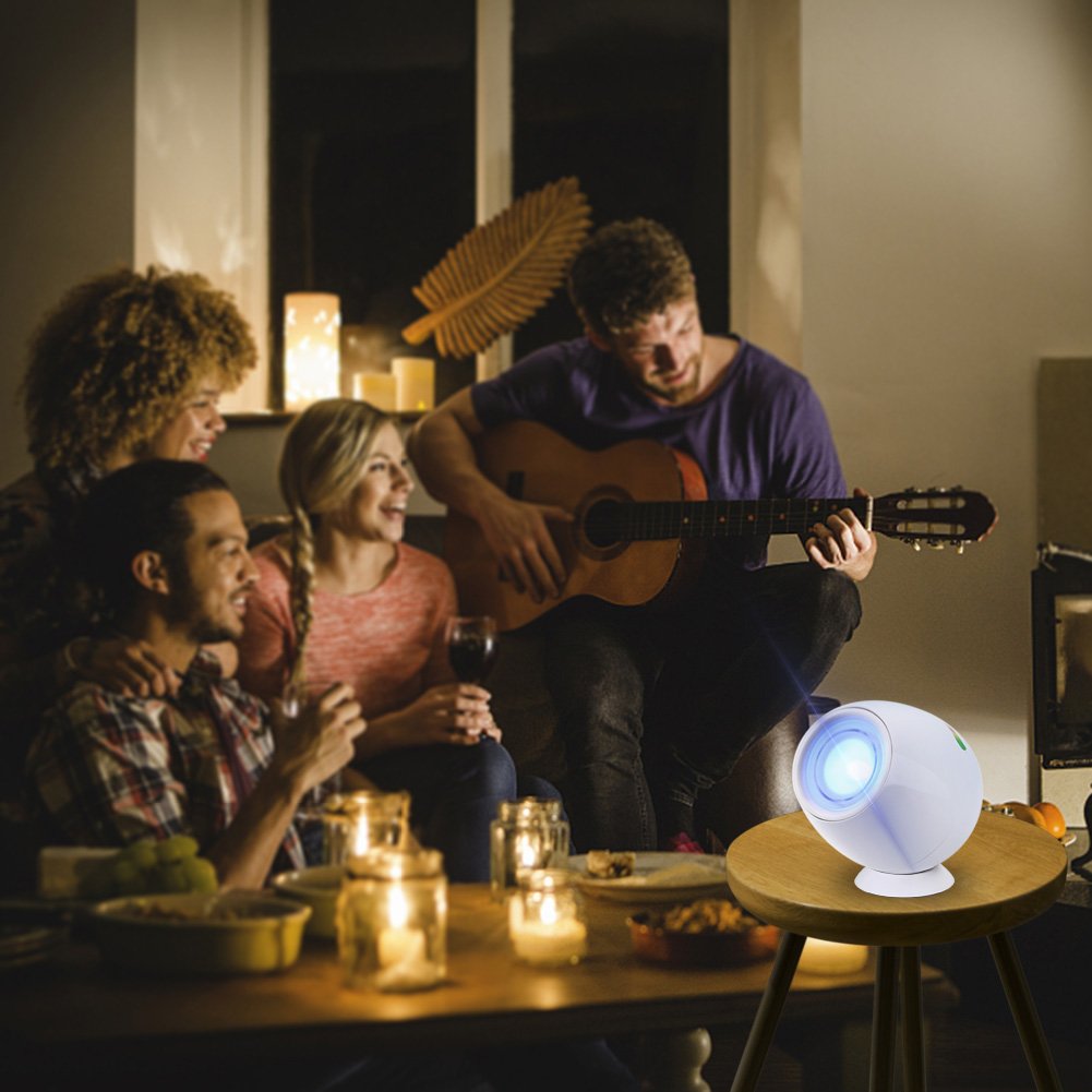 Amteker Wohn 256 Farben-LED-Licht, Touchpad-Bunte Mood wiederaufladbare Micro Farbe verändert Mood Light(Weiss)