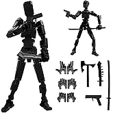 (Assembly Completed) 2025 New Titan 13 Action Figure Set,Lucky Robot 13 Action Figures,Multi-Jointed Movable Action Figure,Nova 13 Figure for Collectors Desktop Decorations (b- Black)