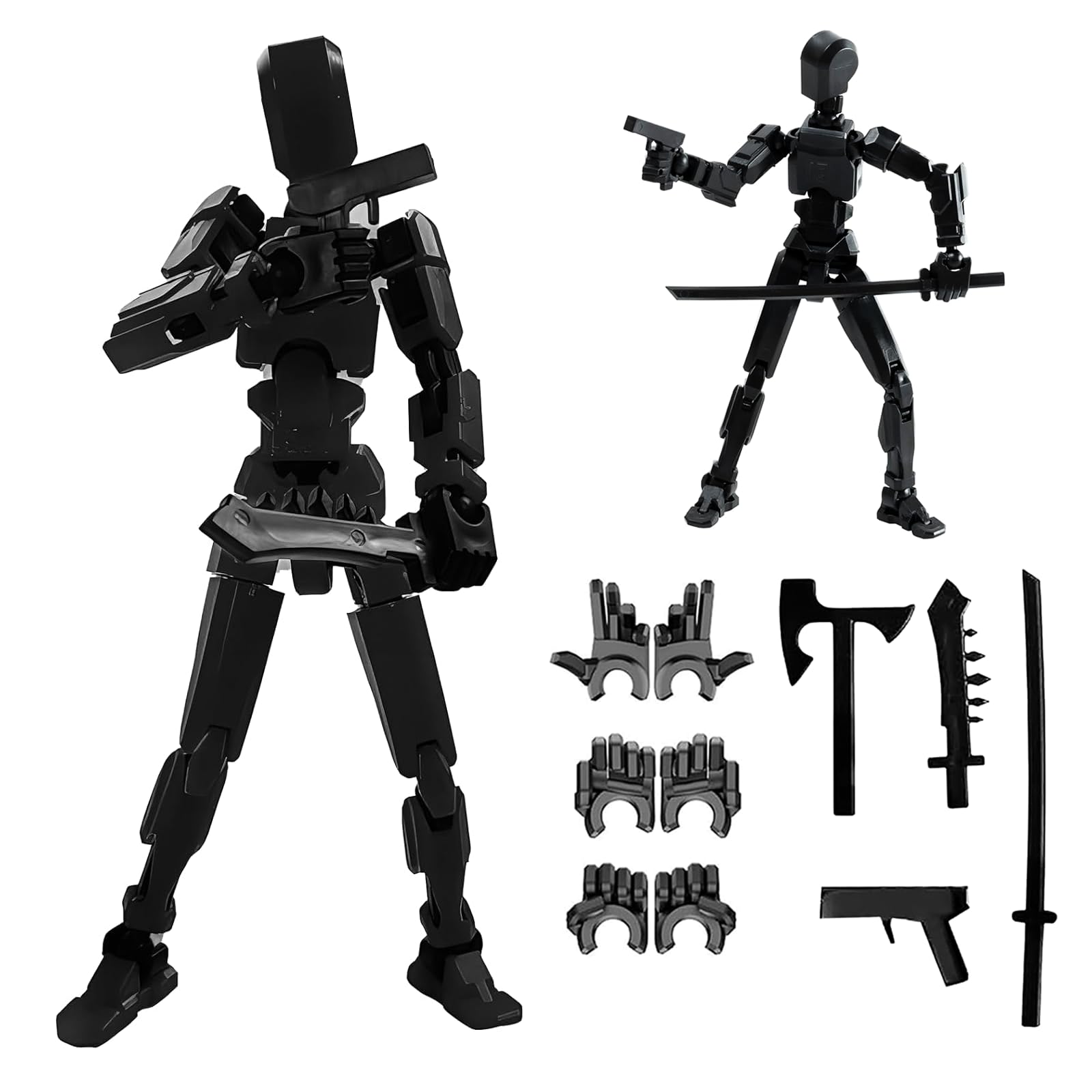 Photo 1 of Feetcant Titan 13 Action Figure,2024 New Lucky Robot 13 Action Figures,3D Printed Action Figures for Boys,Dummy Robot 13 Action Toy,Movable Joints Action Figure (Black-1pc)