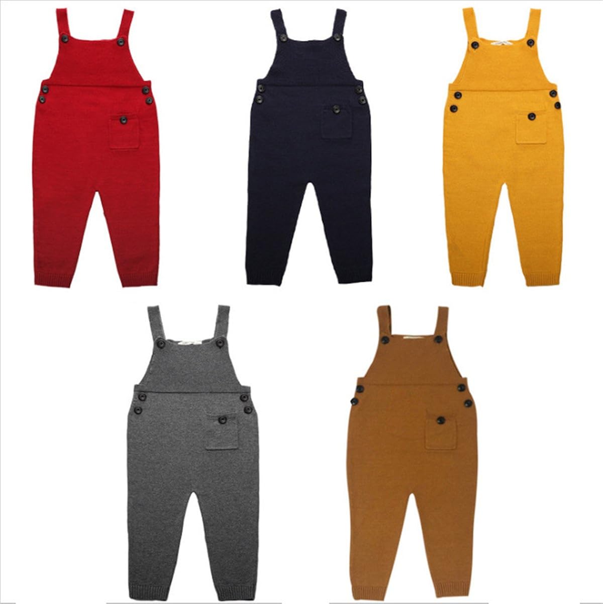 JELEUON Kids Baby Toddler Girl Knit Romper Cotton Jumpsuit Outfits: Clothing