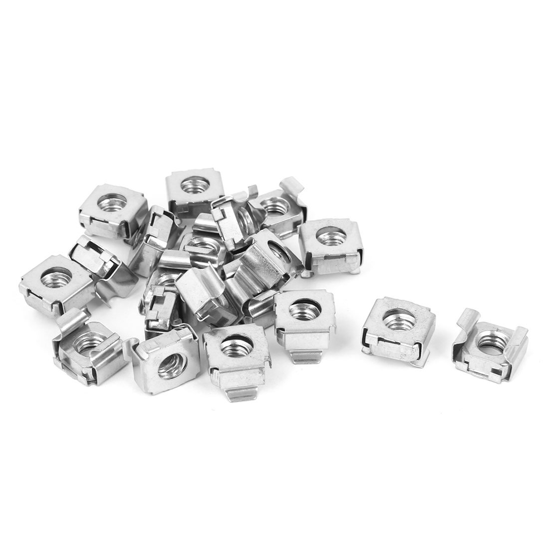 Sourcingmap M8 x 1.25mm Pitch 304 Stainless Steel Cage Nuts 20 Pcs for Computer Case
